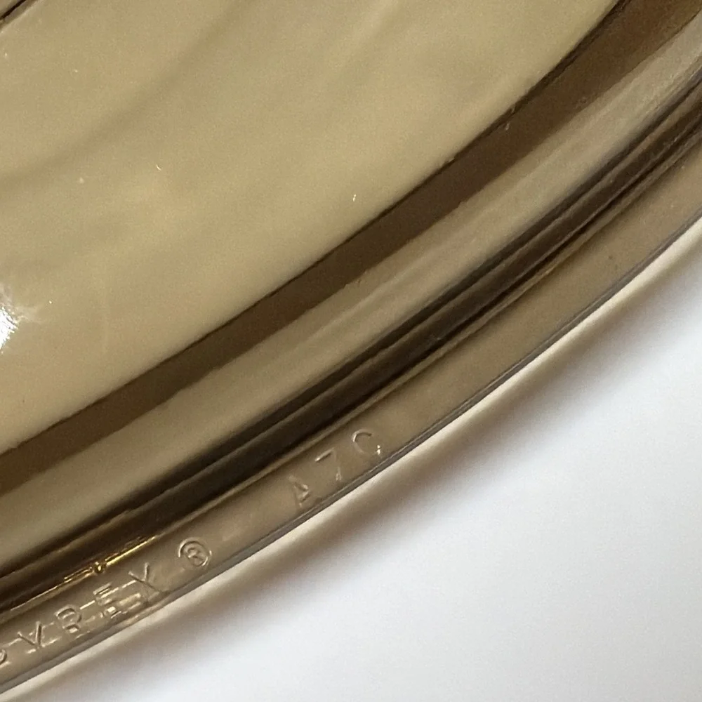 Pyrex Replacement Square Amber Glass Lid A-7-C Corning Brown Dome 7